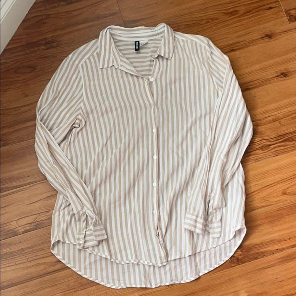 Striped cotton button down